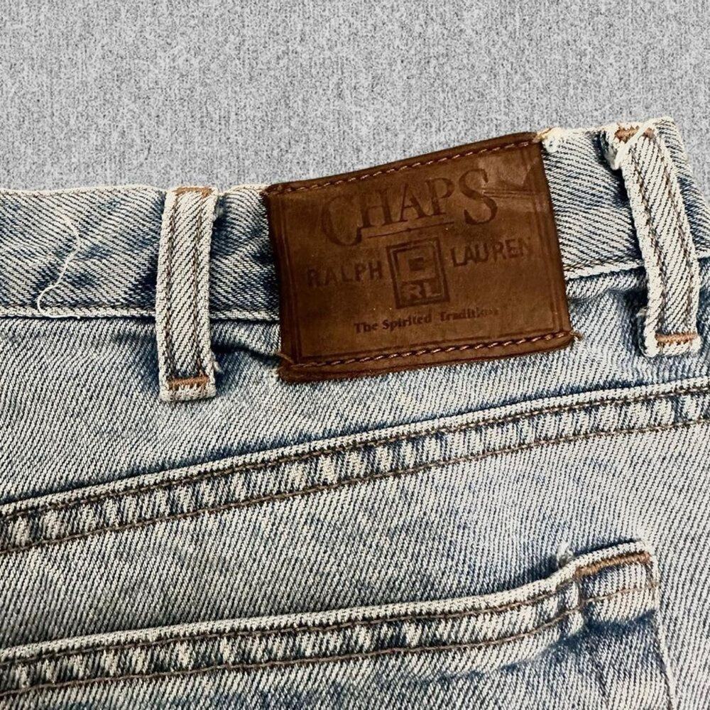 Ralph Lauren x Chaps men 36x32 jeans stone wash straight leg vintage 90s cotton